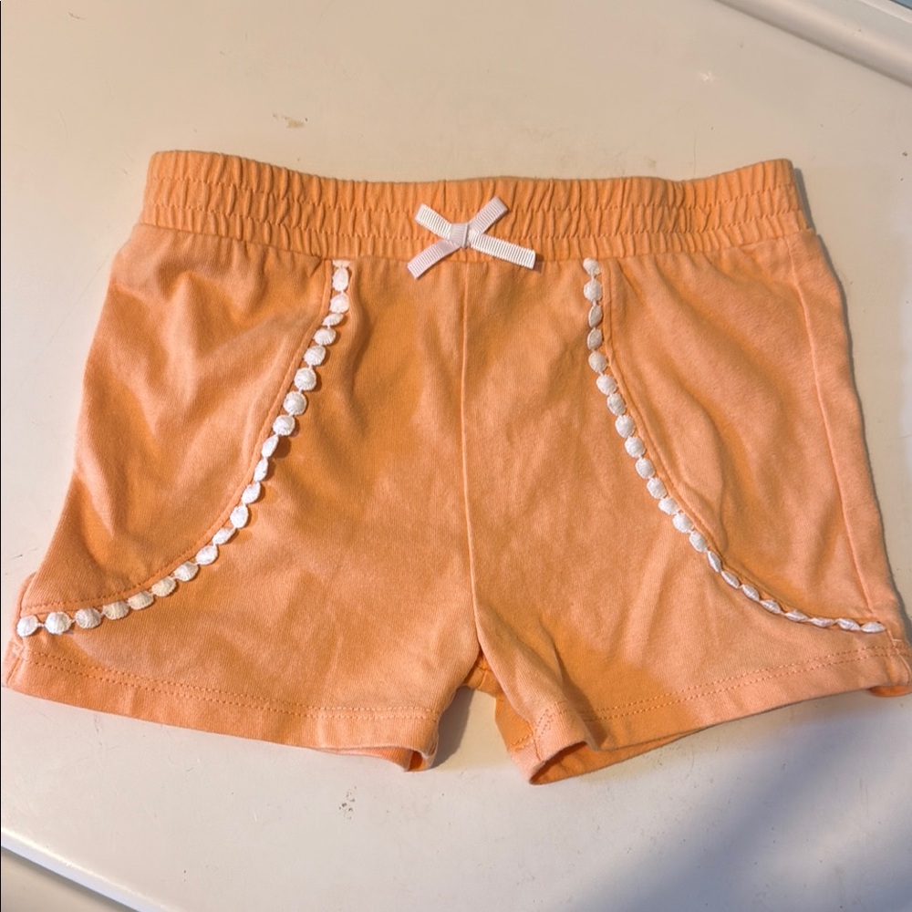 Orange Shorts with White Trim